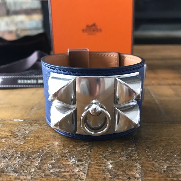 Hermes Jewelry - Hermes Collier de Chien (CDC) Bracelet Swift Blue